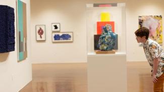 art being displayed in a gallery